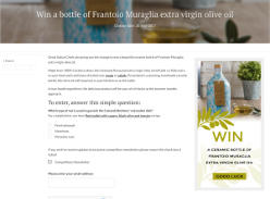 Win a Bottle of Frantoio Muraglia Extra Virgin Olive Oil