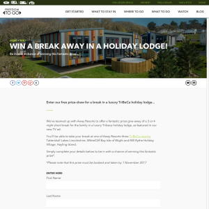 Win a Break Away in a Holiday Lodge