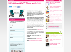 Win a Britax Affinity 2 Pram worth £465