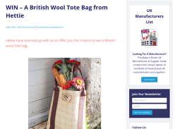 Win a British Wool Tote Bag from Hettie