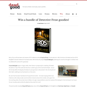 Win a Bundle of Detective Frost Goodies