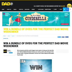 Win A Bundle Of DVDs For The Perfect Dad Movie Weekender