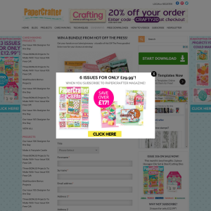 Win a Bundle of Hot Off The Press Crafting goodies