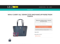 Win A 'Carry All' Denim Tote And Make Up Purse From Taikka worth £125