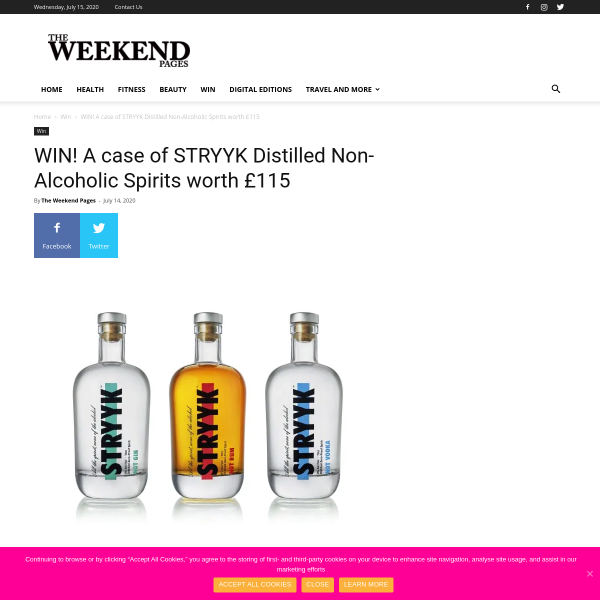 Win A case of STRYYK Distilled Non-Alcoholic Spirits