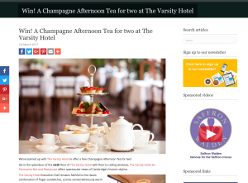 Win a Champagne Afternoon Tea for 2 At The Varsity Hotel