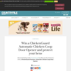 Win a ChickenGuard Automatic Chicken Coop Door Opener and protect your hens