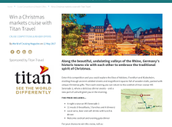 Win a Christmas Markets cruise for two