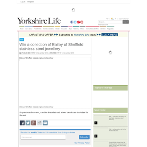 Win a collection of Bailey of Sheffield stainless steel jewellery