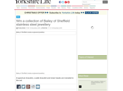 Win a collection of Bailey of Sheffield stainless steel jewellery