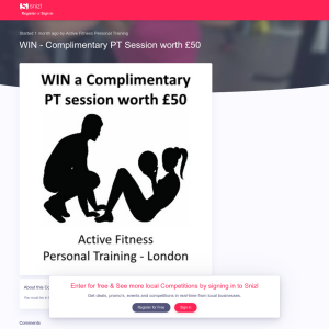 Win a Complimentary PT Session worth £50