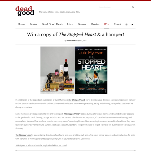 Win a copy of The Stopped Heart + Hamper