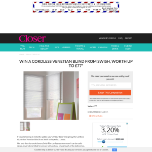 Win A Cordless Venetian Blind