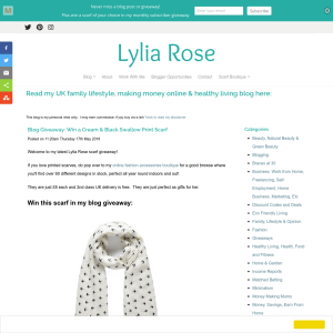 Win a Cream & Black Swallow Print Scarf