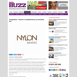 Win A cut and blow dry by Nylon Hair Artists