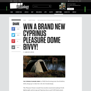 Win a Cyprinus Pleasure Dome Bivvy