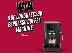 Win a Delonghi Ec230 Espresso Coffee Machine