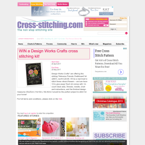 Win a Design Works Crafts cross stitching kit