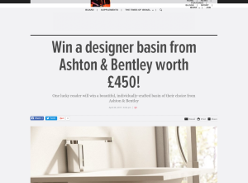 Win a designer basin from Ashton & Bentley worth £450