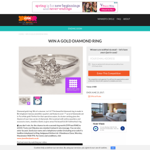 Win a Diamond gold ring