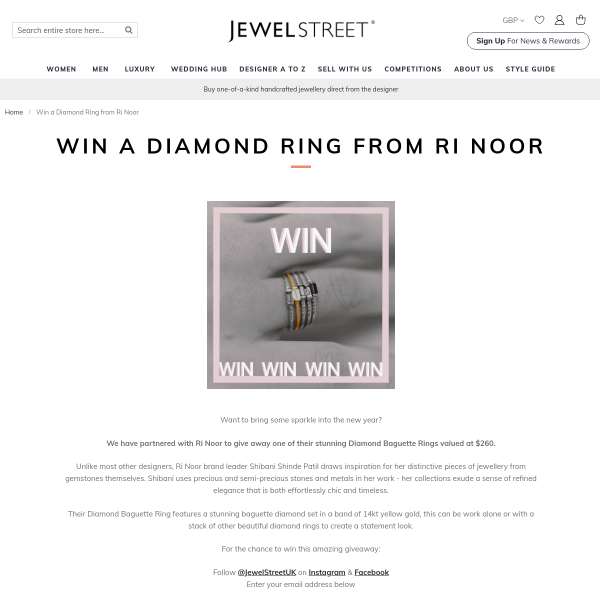 Win A Diamond Ring From Ri Noor