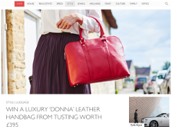 Win a Donna Leather Handbag from Tusting worth £395