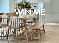 Win a Doveridge 180cm Whitewash Limed Oak Trestle Dining Table