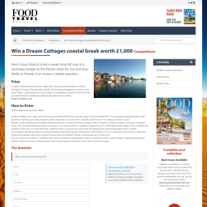 Win a Dream Cottages coastal break worth £1,000