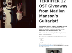 Win a DVD of Terrifier and the official soundtrack