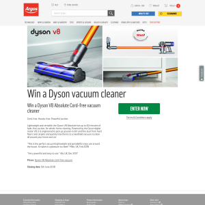 Win a Dyson vacuum cleaner