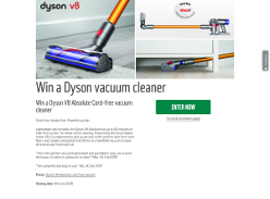 Win a Dyson vacuum cleaner