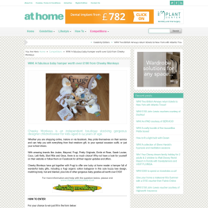 Win A fabulous baby hamper worth over £100 from Cheeky Monkeys