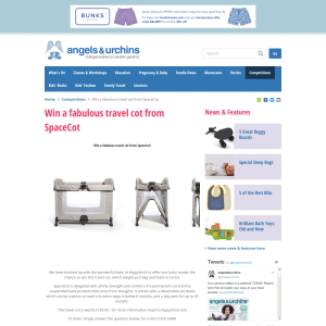 Win a fabulous travel cot from SpaceCot