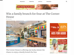 Win a family brunch for four at The Corner House