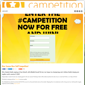 Win a Family Camping Set from Outwell (incl. an Inflatable Roswell 5A tent) worth £1,069