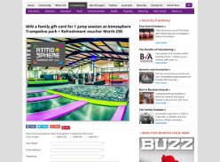 Win a family gift card for 1 jump session at Atmosphere Trampoline park + Refreshment voucher