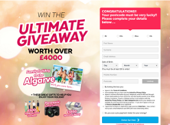 Win a family holiday to the Algarve, £500 Topshop/Topman vouchers, Panasonic camera and £1,000 spending money