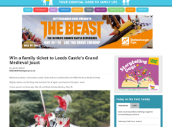 Win a family ticket to Leeds Castle's Grand Medieval Joust