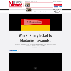Win a family ticket to Madame Tussauds