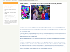 Win a Family Ticket To Shrek's Adventure! London