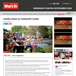 Win a family ticket to Tamworth Castle