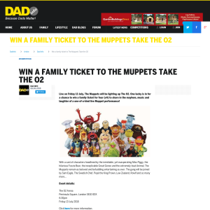 Win A Family Ticket To The Muppets Take The O2