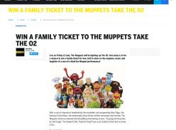 Win A Family Ticket To The Muppets Take The O2