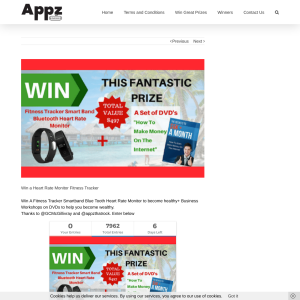 Win a Fitness Tracker Smart Band + Business Training DVDs