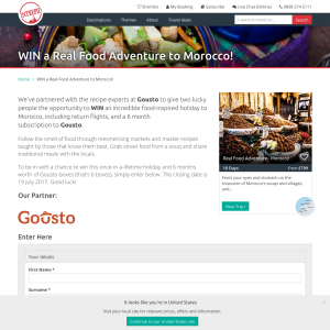 Win a Food-inspired Holiday to Morocco + 6 Month Subscription to Gousto