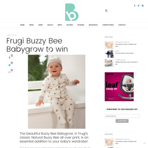 Win a Frugi Buzzy Bee Babygrow