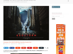 Win a Geostorm Goody Pack