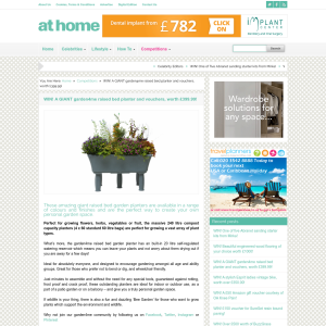 Win a Giant Garden4me Raised Bed Planter and vouchers worth £399.99