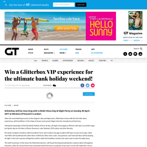 Win a Glitterbox VIP Experience For The Ultimate Bank Holiday Weekend