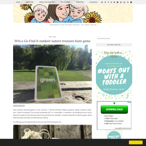 Win a Go Find It Nature Treasure Hunt Card Game